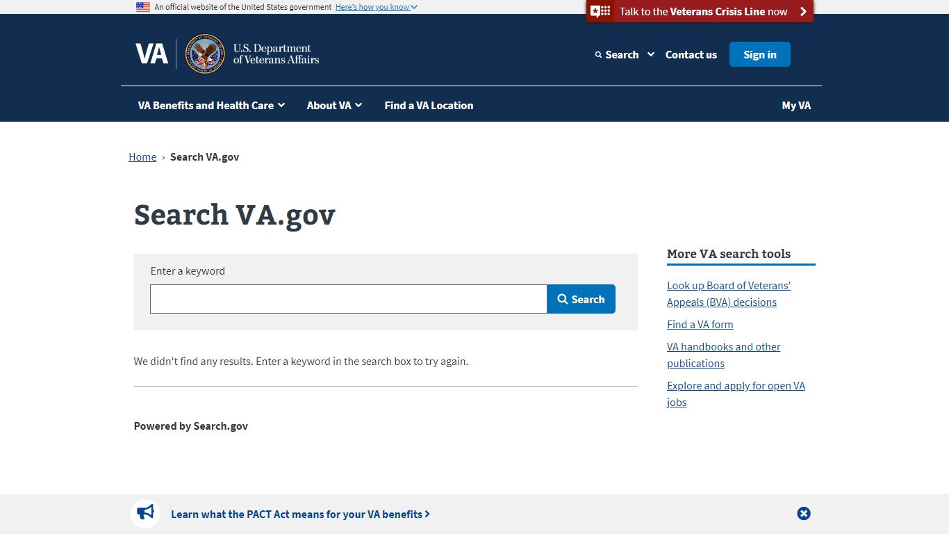Search Results | Veterans Affairs